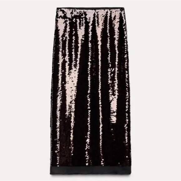 ZARA SEQUIN SKIRT - Picture 5 of 8